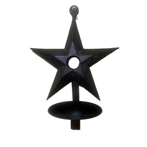 Matching Vintage Cast Iron Star Shaped Decor Candle Wall Hangings